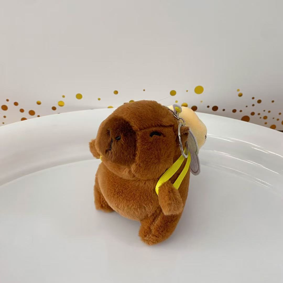Capybara plush keychain (A)
