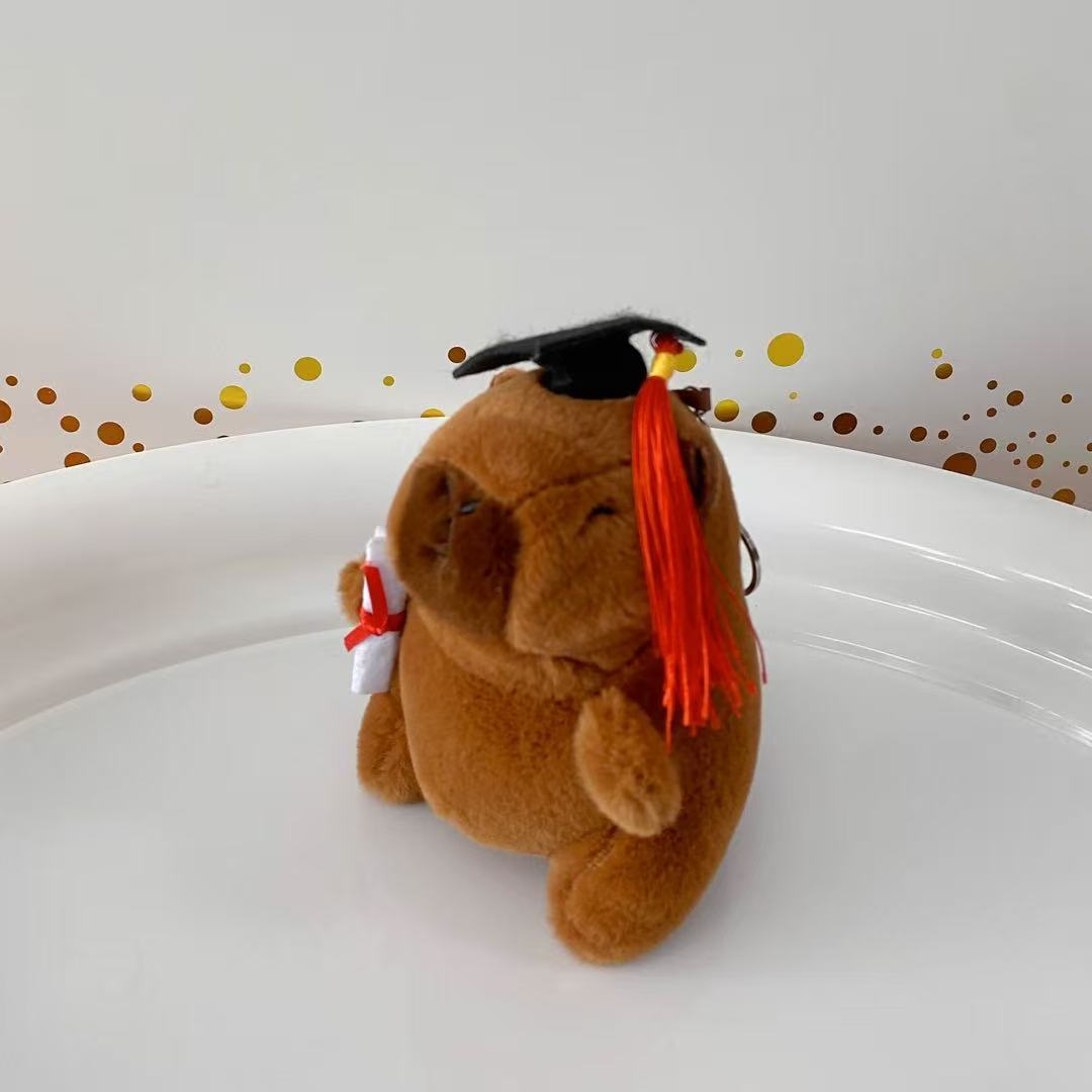 Capybara plush keychain (B)