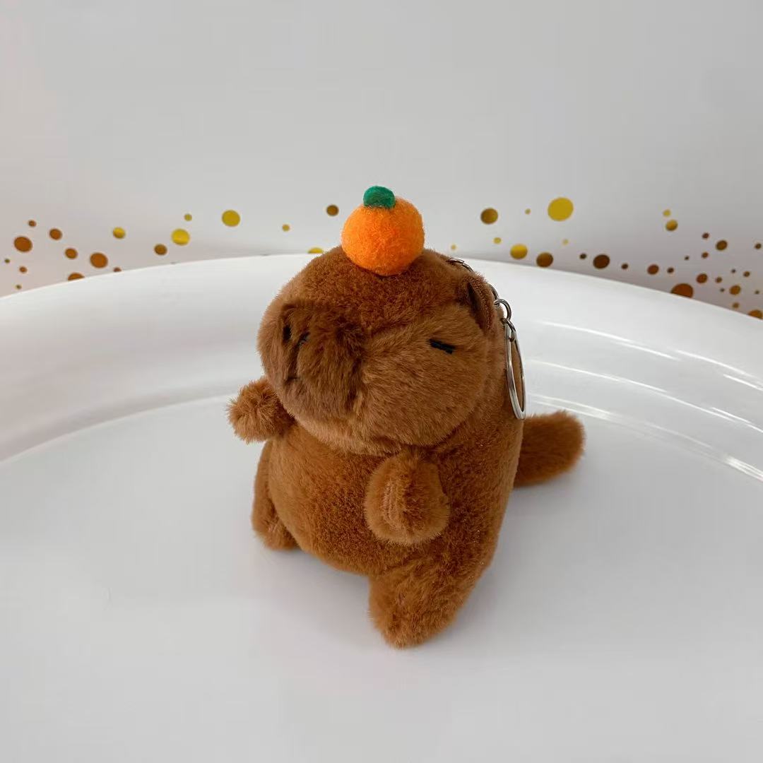 Capybara plush keychain (A)