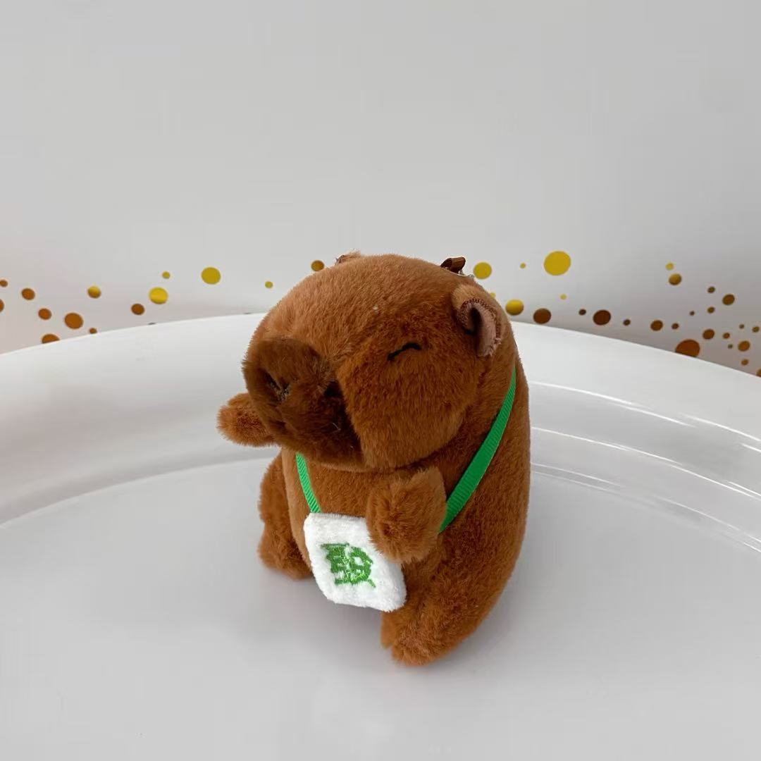 Capybara plush keychain (B)