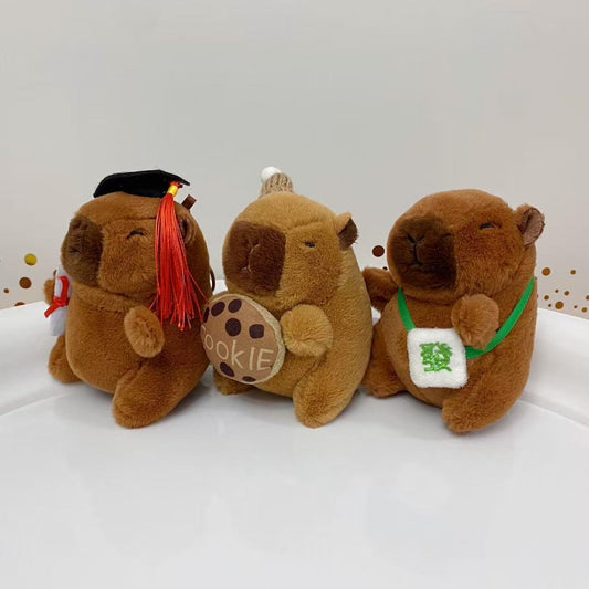 Capybara plush keychain (B)