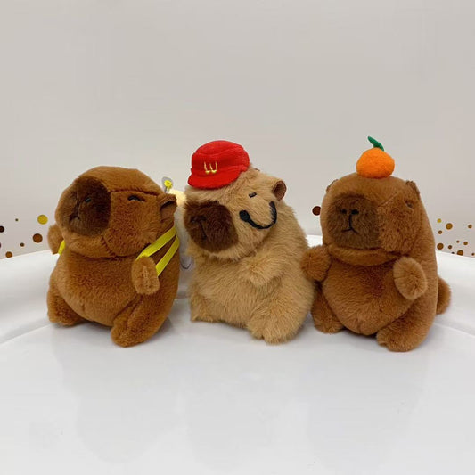 Capybara plush keychain (A)