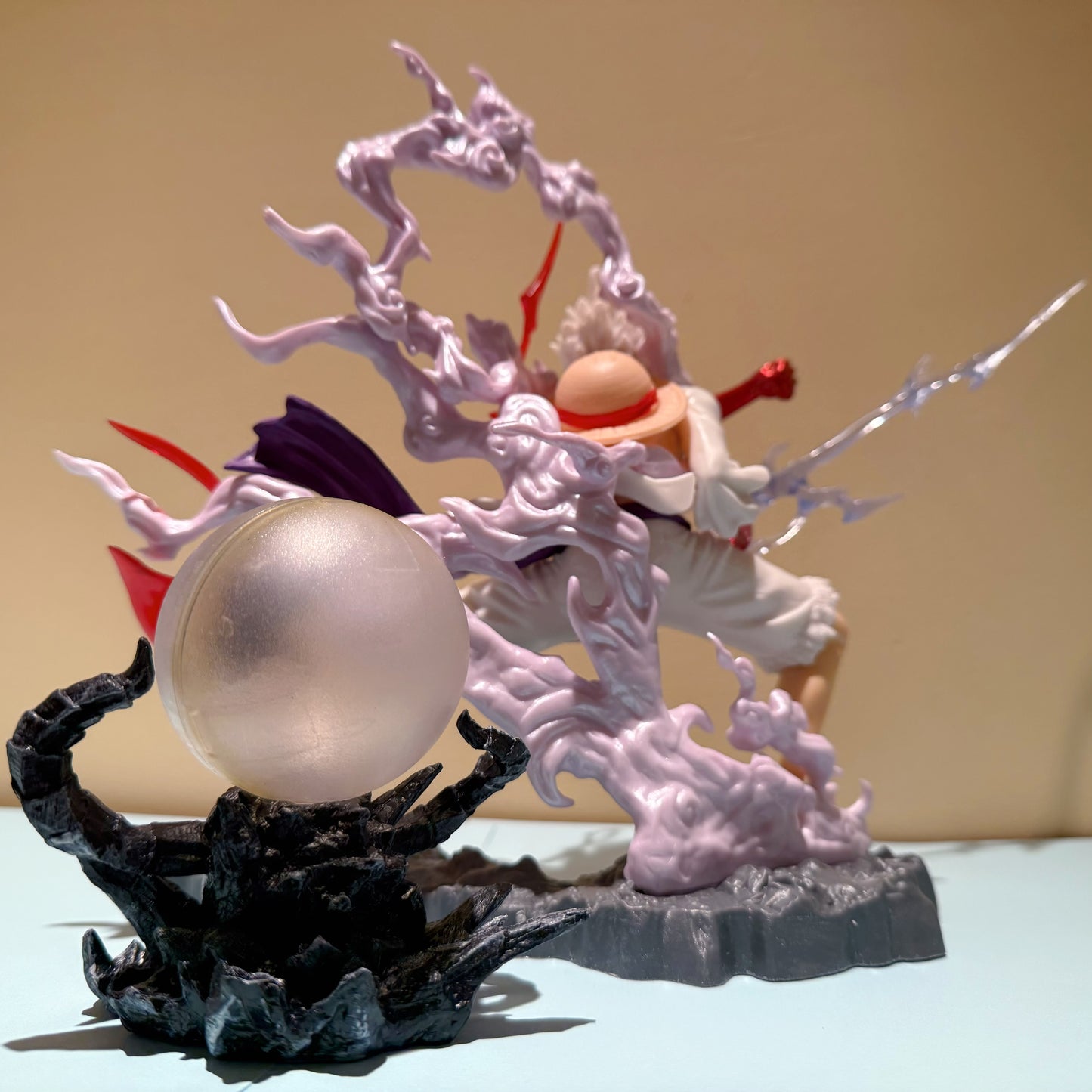 One Piece Monkey D Luffy Figure Gear 5 Sun God Nika with LED Onigashima